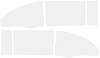 TF41062D Glass Set 1955-57 Chevrolet Utility Sedan 6-Piece Grey Custom Tint Side Window - image 1