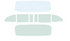 TF42010C Glass Set 1955-56 Chevrolet 2 Door Hardtop 8 Piece Clear/Green Tint - image 1
