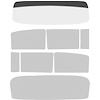 TF42015D Glass Set 1957 Chevrolet 4 Door Hardtop 8 Piece Clear/Grey Custom Tint - image 1