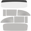 TF42016D Glass Set 1955-56 Chevrolet 2 Door Sedan/Club Coupe Clear/Grey Custom Tint 8 Pieces - image 1