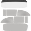 TF42016D Glass Set 1955-56 Chevrolet 2 Door Sedan/Club Coupe Clear/Grey Custom Tint 8 Pieces - image 2