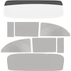 TF42017D Glass Set 1957 Chevrolet 2 Door Sedan / Club Coupe 8 Piece Clear/Grey Custom Tint - image 1