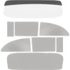 TF42017D Glass Set 1957 Chevrolet 2 Door Sedan / Club Coupe 8 Piece Clear/Grey Custom Tint - image 2