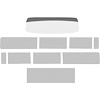 TF42024D Custom Tint Glass Set 1955-56 Chevrolet 2-Door Wagon 10-Piece Clear/Grey - image 1
