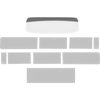 TF42026D Glass Set 1955-56 Chevrolet 4 Door Wagon 10 Piece Clear/Grey Custom Tint - image 2