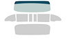 TF42111D Glass Set 1957 Chevrolet 2 Door Hardtop 8 Piece Tinted And Shaded / Grey Custom Tint - image 1