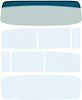 TF42114A Glass Set 1956 Chevrolet 4 Door Hardtop 8 Piece Tinted And Shaded / Clear - image 1