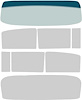 TF42114D Glass Set 1956 Chevrolet 4 Door Hardtop 8 Piece Tinted And Shaded / Grey Custom Tint - image 1