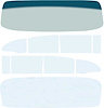 TF42119A Glass Set 1957 Chevrolet 4 Door Sedan 10 Piece Tinted And Shaded / Clear - image 1