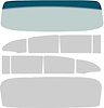 TF42119D Glass Set 1957 Chevrolet 4 Door Sedan 10 Piece Tinted And Shaded / Grey Custom Tint - image 1