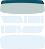 TF42123A Glass Set 1957 Chevrolet Nomad 10 Piece Tinted And Shaded / Clear - image 1