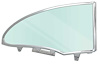TF42230C Quarter Glass Assembly-1955-57 2-Door Hardtop RH Green Tint - image 1