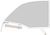TF42232D Quarter Glass Assembly-1955-57 Chevrolet Convertible RH Grey Custom Tint - image 1