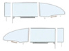 TF42236A Door Vent Glass Kit for 1955-1957 Chevy Bel Air, Del Ray, Nomad, 150, 210 - image 1