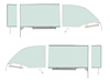 TF42237C Vent Glass Kit 1955-57 Chevy Bel Air; Door, Quarter, ; Green Tint; 2 Door, Convertible 6 Piece Set - image 1