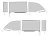 TF42237D Vent Glass Kit 1955-57 Chevy Bel Air; Door, Quarter, ; Gray Tint; 2 Door, Convertible 6 Piece Set - image 1
