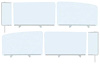 TF42239A Side Window Glass Assembly Set 1955-57 Chevy Bel Air, 150, 210; Clear; 4-Door Sedan; 6 Piece - image 1