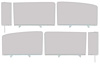TF42239D Side Glass Assembly Set 1955-57 Chevrolet 4-Door Sedan 6 Piece Grey Custom Tint - image 1