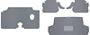 TM5173 1960 Impala, GM Waffle Pattern Trunk Floor Mat Set - image 1