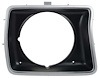 TR13064DL 1978-79 Ford F-Series Truck, 1978 Bronco; Headlamp Bezel; Round Opening; Argent Silver With Dark Accent; LH; - image 1