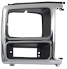 TR13064RR Headlamp Bezel for 1980-1986 Ford F-Series Truck/Bronco/F-150/F-250 /F-350 [Chrome/Black, Right/Passenger Side]