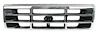 TR8200X Grille Assembly for 1992-1996 Ford F-150, F-250, F-350, Bronco [Without Emblem, Chrome With Dark Gray Accent] - image 1