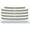 TR8201B 1948-50 Ford F1, F2, F3 Truck; Grill Bar Set; w/o Crank Hole; Stainless Steel; Polished - image 1