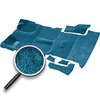 TS17103C7 1982-93 Chevy S10 / GMC S15 Extended Cab 4 Wheel Drive Pick Up Blue Cut Pile Carpet Set - image 2