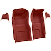 VT1115802 1965-66 Chevrolet Corvette; Front Molded Carpet Set; w/ Kick Panel Inserts; w/o Heel Pad; Loop; Red - image 1