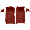 VT1115802 1965-66 Chevrolet Corvette; Front Molded Carpet Set; w/ Kick Panel Inserts; w/o Heel Pad; Loop; Red - image 2