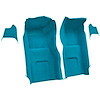 VT1115803 1965-66 Chevrolet Corvette; Front Molded Carpet Set; w/ Kick Panel Inserts; w/o Heel Pad; Loop; Medium Blue - image 1