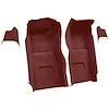 VT1115815 1965-66 Chevrolet Corvette; Front Molded Carpet Set; w/ Kick Panel Inserts; w/o Heel Pad; Loop; Maroon - image 1