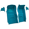 VT1116103 1967 Chevrolet Corvette; Front Molded Carpet Set; w/ Kick Panel Inserts; w/o Heel Pad; Loop; Medium Blue - image 1