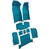 VT1116203 1968 Chevrolet Corvette; Automatic; Complete Molded Carpet Set; w/ Heel Pad; Loop; Medium Blue - image 1