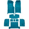 VT1116603 1969 Chevrolet Corvette; Automatic; Complete Molded Carpet Set; w/ Heel Pad; Loop; Medium Blue - image 2