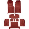 VT1117202 1969-70 Chevrolet Corvette; Automatic; Complete Molded Carpet Set; w/ Heel Pad & Toe Pad; Loop; Red - image 2