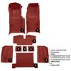 VT1117202 1969-70 Chevrolet Corvette; Automatic; Complete Molded Carpet Set; w/ Heel Pad & Toe Pad; Loop; Red - image 4