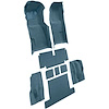 VT1117804 1971-75 Chevrolet Corvette; Coupe; Automatic; Complete Molded Carpet Set; w/ Heel Pad; Loop; Bright Blue - image 1