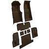 VT1118071 1971-75 Chevrolet Corvette; Coupe; 4-Speed; Complete Molded Carpet Set; w/ Heel Pad; Loop; Dark Brown - image 1