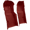 VT1118202 1971-76 Chevrolet Corvette; Automatic; Front Molded Carpet Set; w/ Heel Pad; Loop; Red - image 1
