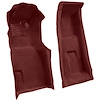 VT1118315 1971-75 Chevrolet Corvette; 4-Speed; Front Molded Carpet Set; w/ Heel Pad; Loop; Maroon - image 1
