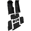 VT1118601 1971-72 Chevrolet Corvette; Roadster; 4-Speed; Complete Molded Carpet Set; w/ Heel Pad; Loop; Black - image 1