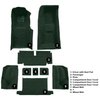 VT1118613 1971-72 Chevrolet Corvette; Roadster; 4-Speed; Complete Molded Carpet Set; w/ Heel Pad; Loop; Dark Green - image 4