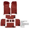 VT1118802 1973-75 Chevrolet Corvette; Roadster; Automatic; Complete Molded Carpet Set; w/ Heel Pad; Loop; Red - image 4