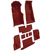 VT1119002 1973-75 Chevrolet Corvette; Roadster; 4-Speed; Complete Molded Carpet Set; w/ Heel Pad; Loop; Red - image 1