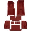 VT1119002 1973-75 Chevrolet Corvette; Roadster; 4-Speed; Complete Molded Carpet Set; w/ Heel Pad; Loop; Red - image 2