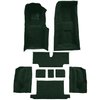VT1119013 1973-75 Chevrolet Corvette; Roadster; 4-Speed; Complete Molded Carpet Set; w/ Heel Pad; Loop; Dark Green - image 4