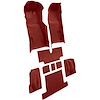 VT1119202 1976 Chevrolet Corvette; Complete Molded Carpet Set; w/ Heel Pad; Loop; Red - image 1