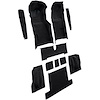 VT1119501 1977 Chevrolet Corvette; Complete Molded Carpet Set; w/ Heel Pad; Cutpile; Black - image 1