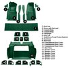 VT1119813 1978-79 Chevrolet Corvette; Complete Molded Carpet Set; w/ 3 Compartment Doors; Cutpile; Dark Green - image 4
